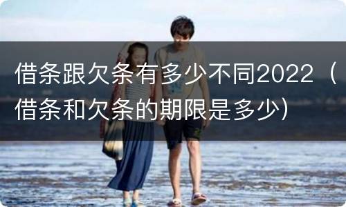 借条跟欠条有多少不同2022（借条和欠条的期限是多少）