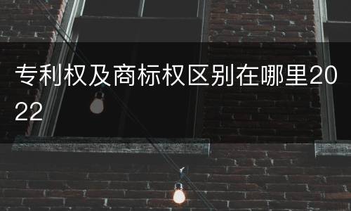 专利权及商标权区别在哪里2022