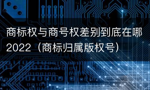 商标权与商号权差别到底在哪2022（商标归属版权号）