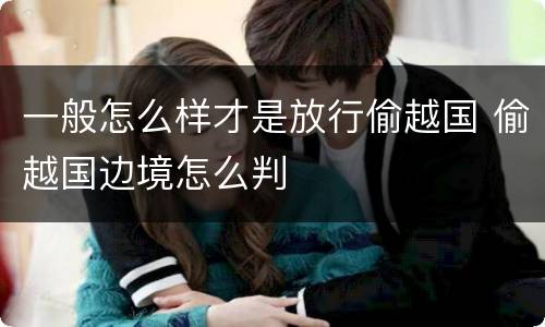 一般怎么样才是放行偷越国 偷越国边境怎么判