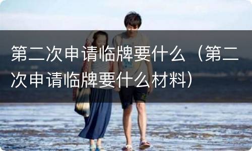 第二次申请临牌要什么（第二次申请临牌要什么材料）