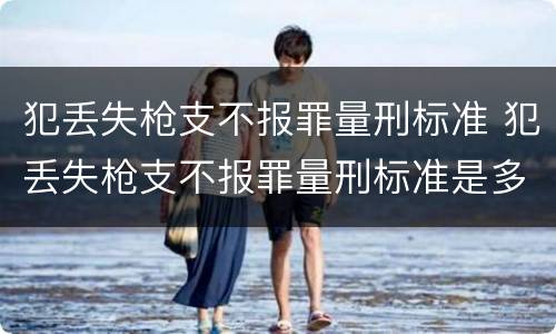 犯丢失枪支不报罪量刑标准 犯丢失枪支不报罪量刑标准是多少
