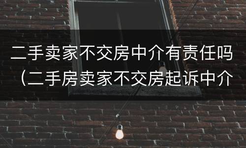 二手卖家不交房中介有责任吗（二手房卖家不交房起诉中介吗）