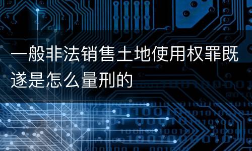 一般非法销售土地使用权罪既遂是怎么量刑的