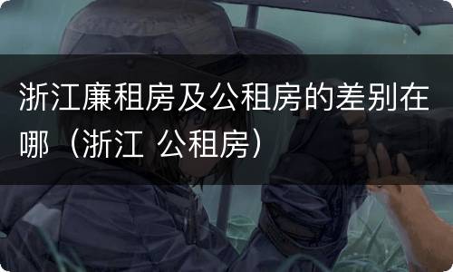 浙江廉租房及公租房的差别在哪（浙江 公租房）