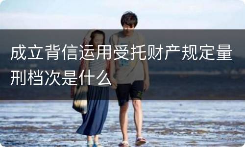 成立背信运用受托财产规定量刑档次是什么