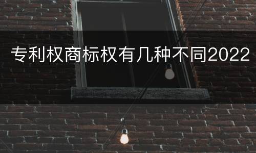 专利权商标权有几种不同2022