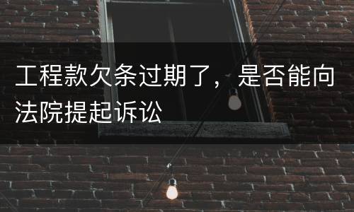 工程款欠条过期了，是否能向法院提起诉讼