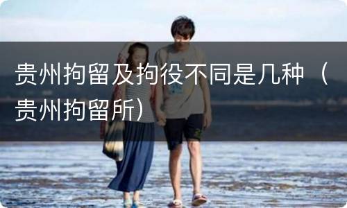 贵州拘留及拘役不同是几种（贵州拘留所）