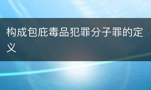 构成包庇毒品犯罪分子罪的定义