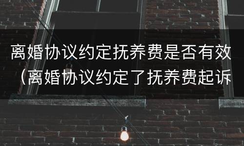 离婚协议约定抚养费是否有效（离婚协议约定了抚养费起诉后抚养费）