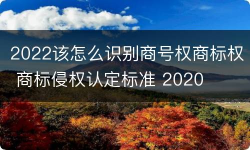 2022该怎么识别商号权商标权 商标侵权认定标准 2020