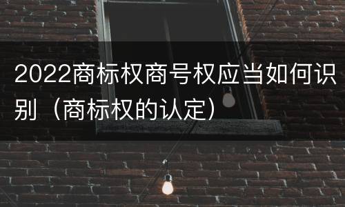2022商标权商号权应当如何识别（商标权的认定）