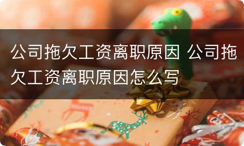 公司拖欠工资离职原因 公司拖欠工资离职原因怎么写