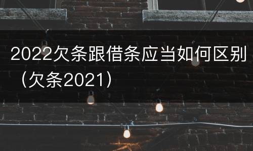 2022欠条跟借条应当如何区别（欠条2021）