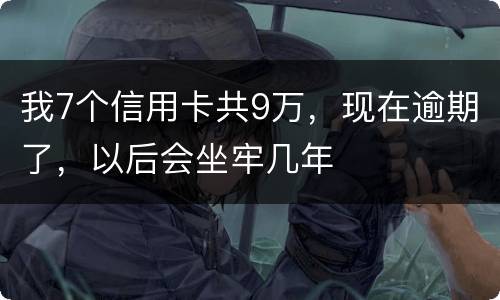 我7个信用卡共9万，现在逾期了，以后会坐牢几年