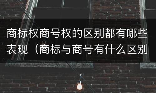 商标权商号权的区别都有哪些表现（商标与商号有什么区别）