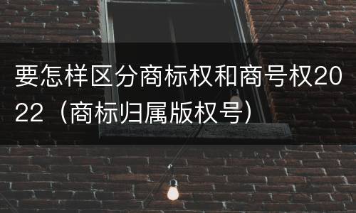 要怎样区分商标权和商号权2022（商标归属版权号）