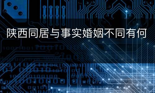 陕西同居与事实婚姻不同有何