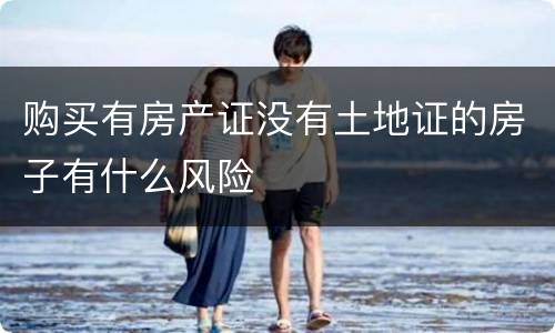 购买有房产证没有土地证的房子有什么风险