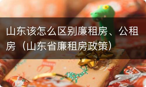 山东该怎么区别廉租房、公租房（山东省廉租房政策）