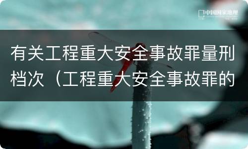 有关工程重大安全事故罪量刑档次（工程重大安全事故罪的量刑标准）