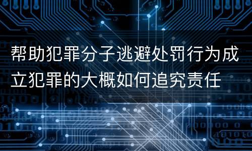 帮助犯罪分子逃避处罚行为成立犯罪的大概如何追究责任