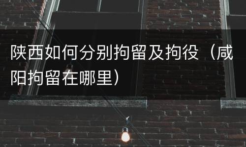 陕西如何分别拘留及拘役（咸阳拘留在哪里）