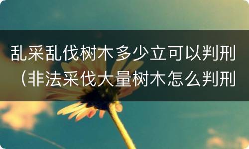 乱采乱伐树木多少立可以判刑（非法采伐大量树木怎么判刑）