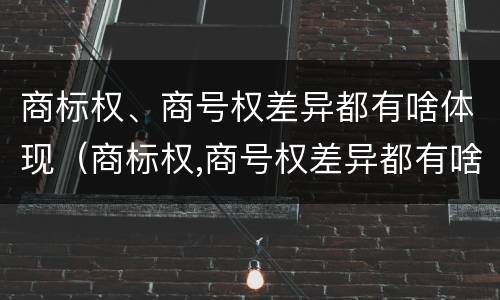 商标权、商号权差异都有啥体现（商标权,商号权差异都有啥体现）