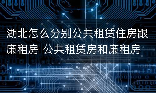 湖北怎么分别公共租赁住房跟廉租房 公共租赁房和廉租房