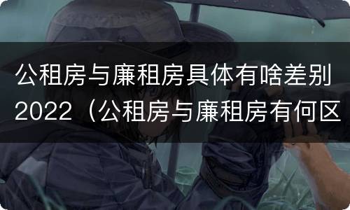 公租房与廉租房具体有啥差别2022（公租房与廉租房有何区别）