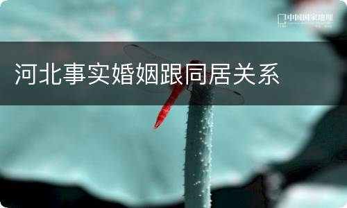 河北事实婚姻跟同居关系