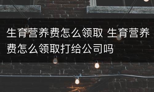 生育营养费怎么领取 生育营养费怎么领取打给公司吗