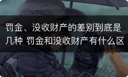 罚金、没收财产的差别到底是几种 罚金和没收财产有什么区别