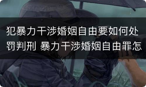 犯暴力干涉婚姻自由要如何处罚判刑 暴力干涉婚姻自由罪怎么判刑