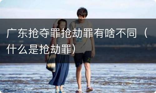 广东抢夺罪抢劫罪有啥不同（什么是抢劫罪）
