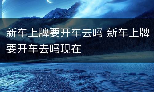 新车上牌要开车去吗 新车上牌要开车去吗现在