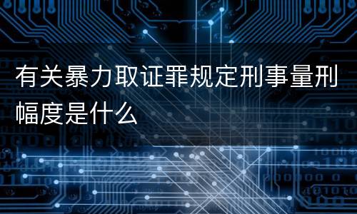 有关暴力取证罪规定刑事量刑幅度是什么