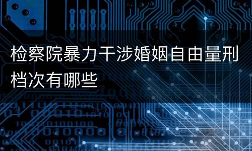 检察院暴力干涉婚姻自由量刑档次有哪些