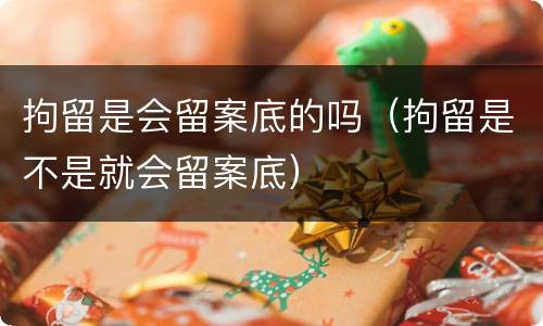 拘留是会留案底的吗（拘留是不是就会留案底）