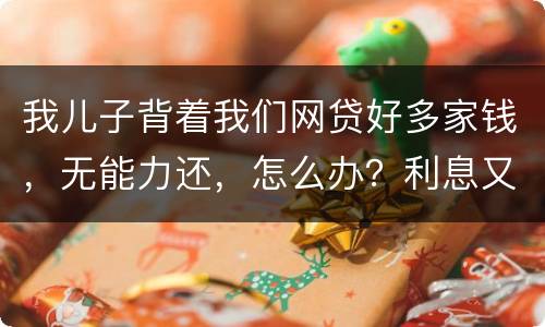 我儿子背着我们网贷好多家钱，无能力还，怎么办？利息又高