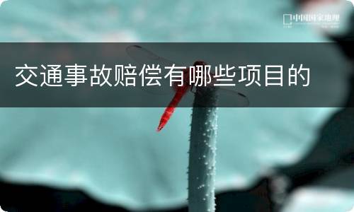 交通事故赔偿有哪些项目的