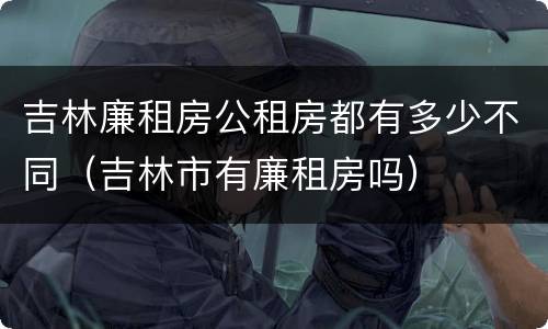 吉林廉租房公租房都有多少不同（吉林市有廉租房吗）