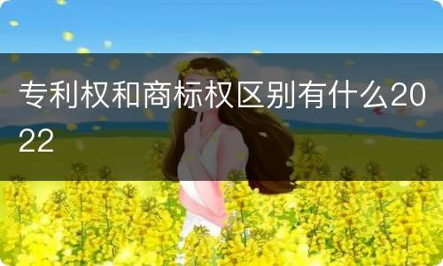 专利权和商标权区别有什么2022