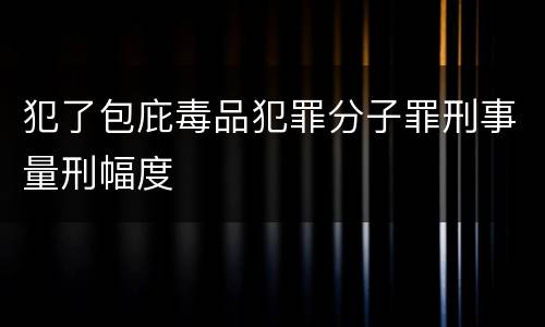 犯了包庇毒品犯罪分子罪刑事量刑幅度