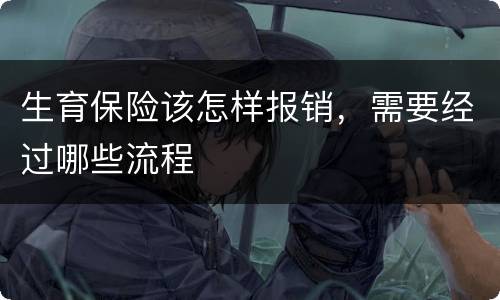 生育保险该怎样报销，需要经过哪些流程