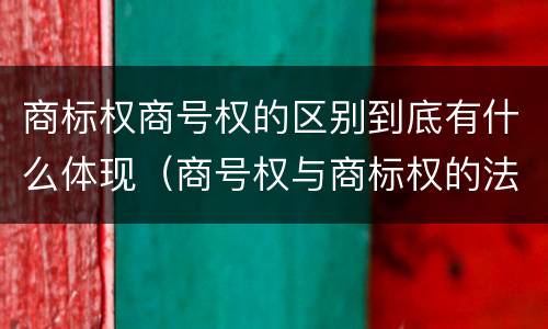 商标权商号权的区别到底有什么体现（商号权与商标权的法律冲突与解决）