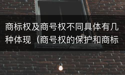 商标权及商号权不同具体有几种体现（商号权的保护和商标权的保护一样是全国性范围的）