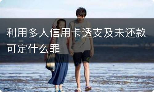 利用多人信用卡透支及未还款可定什么罪